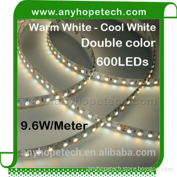 Color changeable Bi-color 600LEDs 48W per roll flexible led strips smd